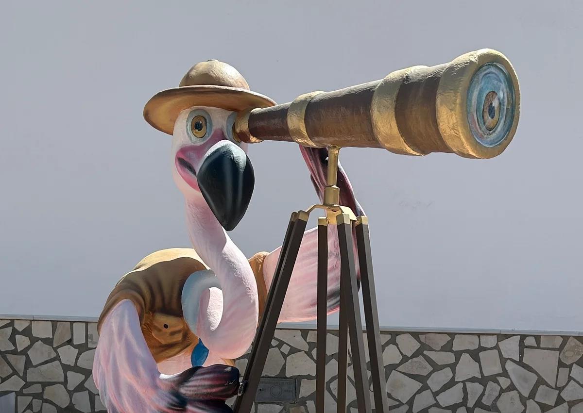 Tourists are flocking to see new life-sized sculptures of 'humanised' flamingos in Malaga town that's famous for the distinctive pink birds