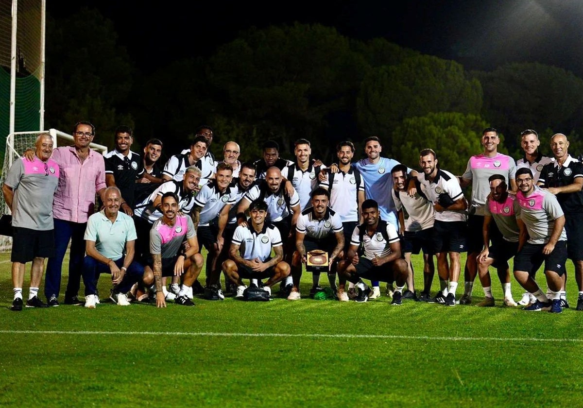 The squad after winning a recent pre-season tournament in Coín.